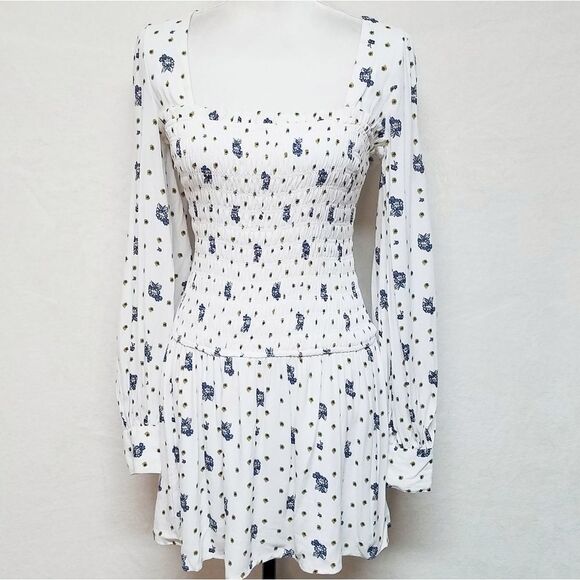 FREE People Two Faces Ruched Waist Mini Dress - Picture 2 of 16